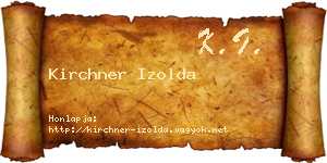 Kirchner Izolda névjegykártya